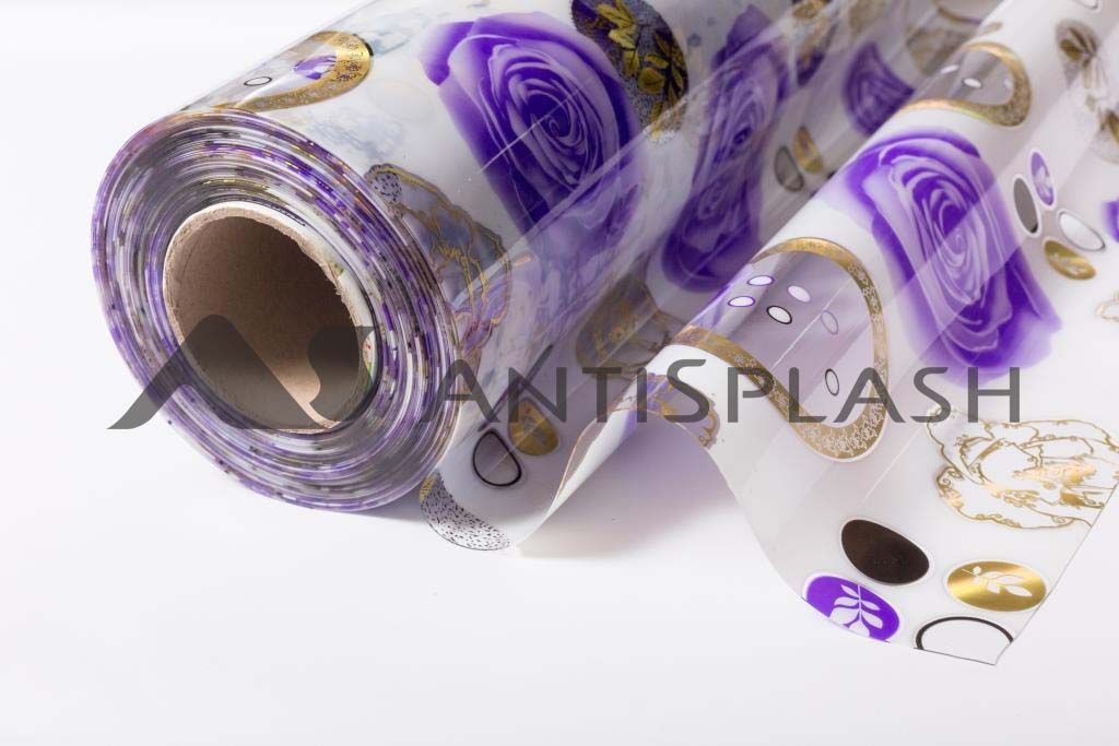 Клеенка декоративная "Жидкое стекло с рисунком" 600мм 033