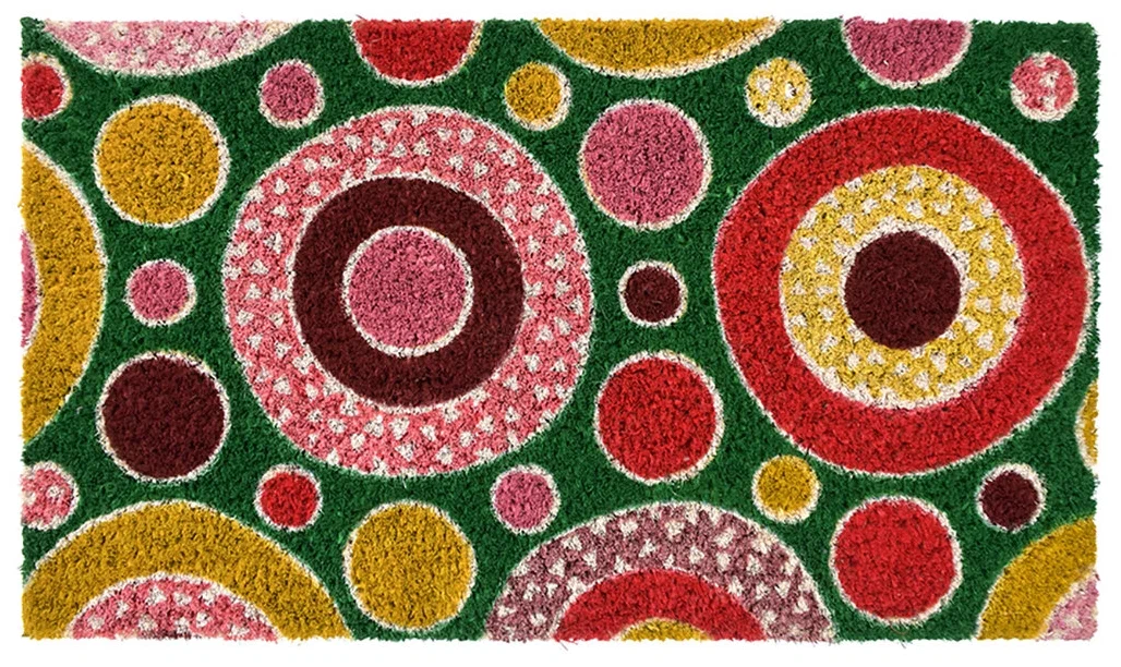 Коврик кокосовый ворс 15мм, 35*60см "Фейерверк" на ПВХ основе