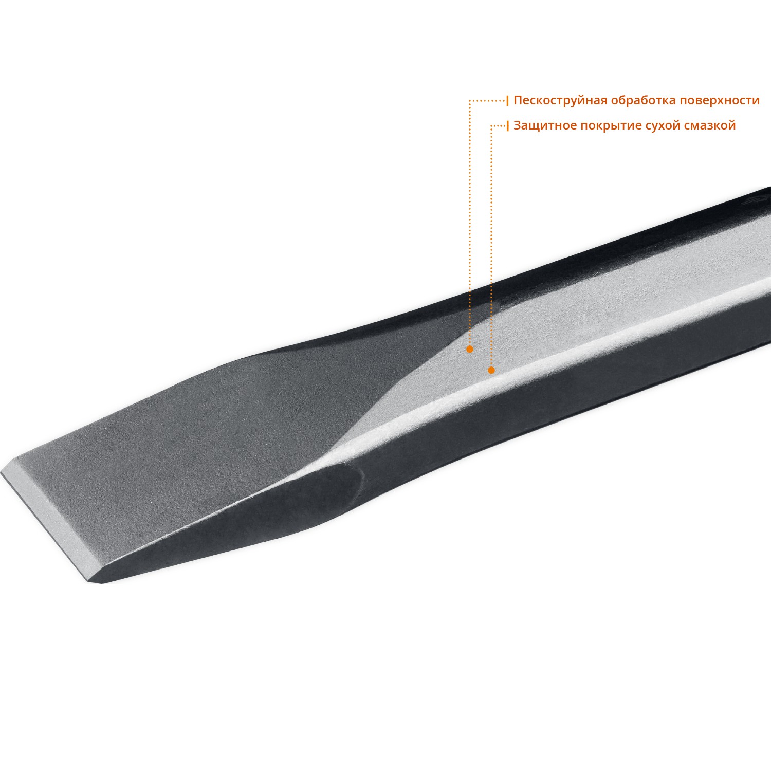 ЗУБР БУРАН, 35 х 400 мм, HEX 28, плоское зубило (29380-35-400)