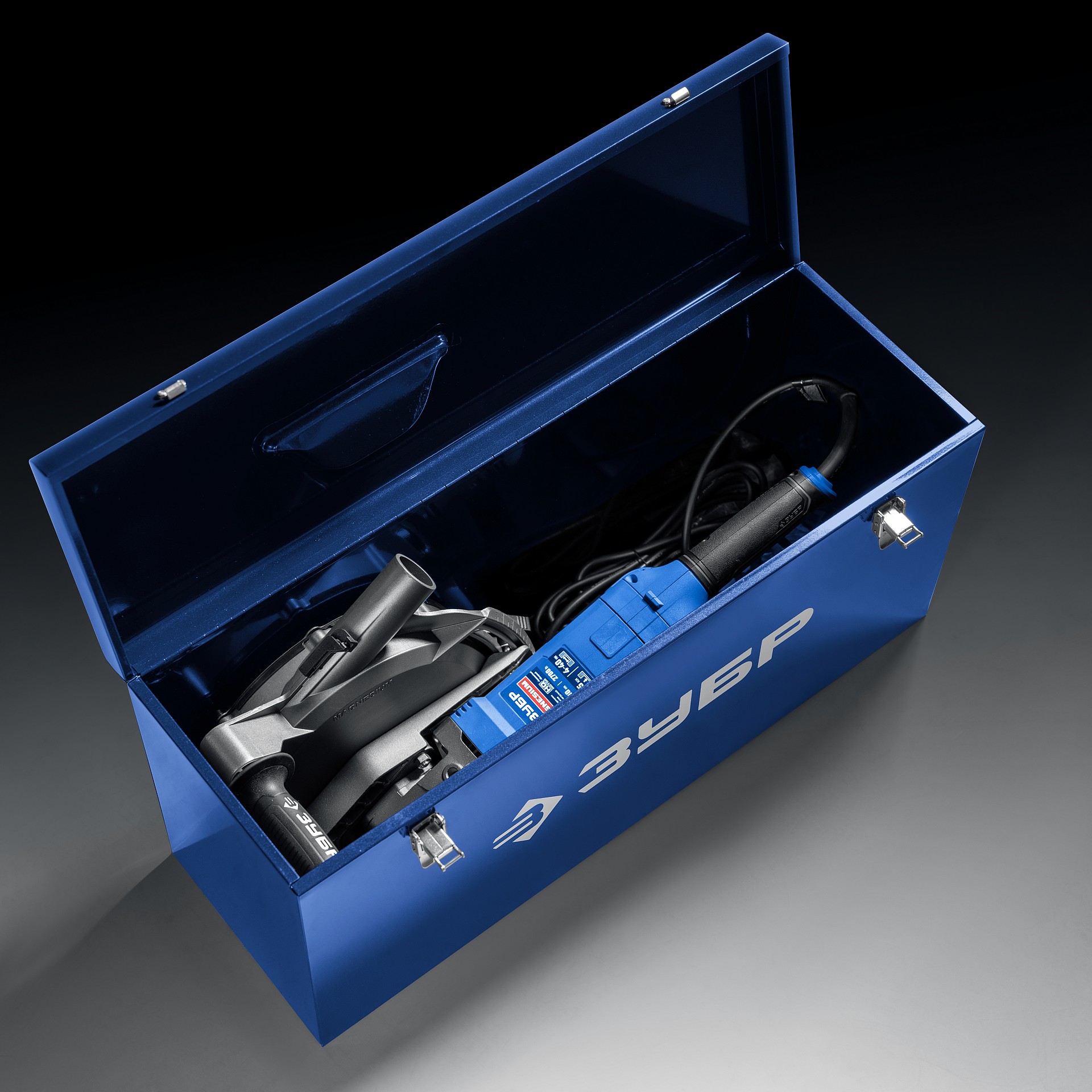 ЗУБР d 230 мм, 2700 Вт, 65 мм, штроборез (бороздодел), метал. ящик, Профессионал (ЗШ-П65-2700 ПСТК)