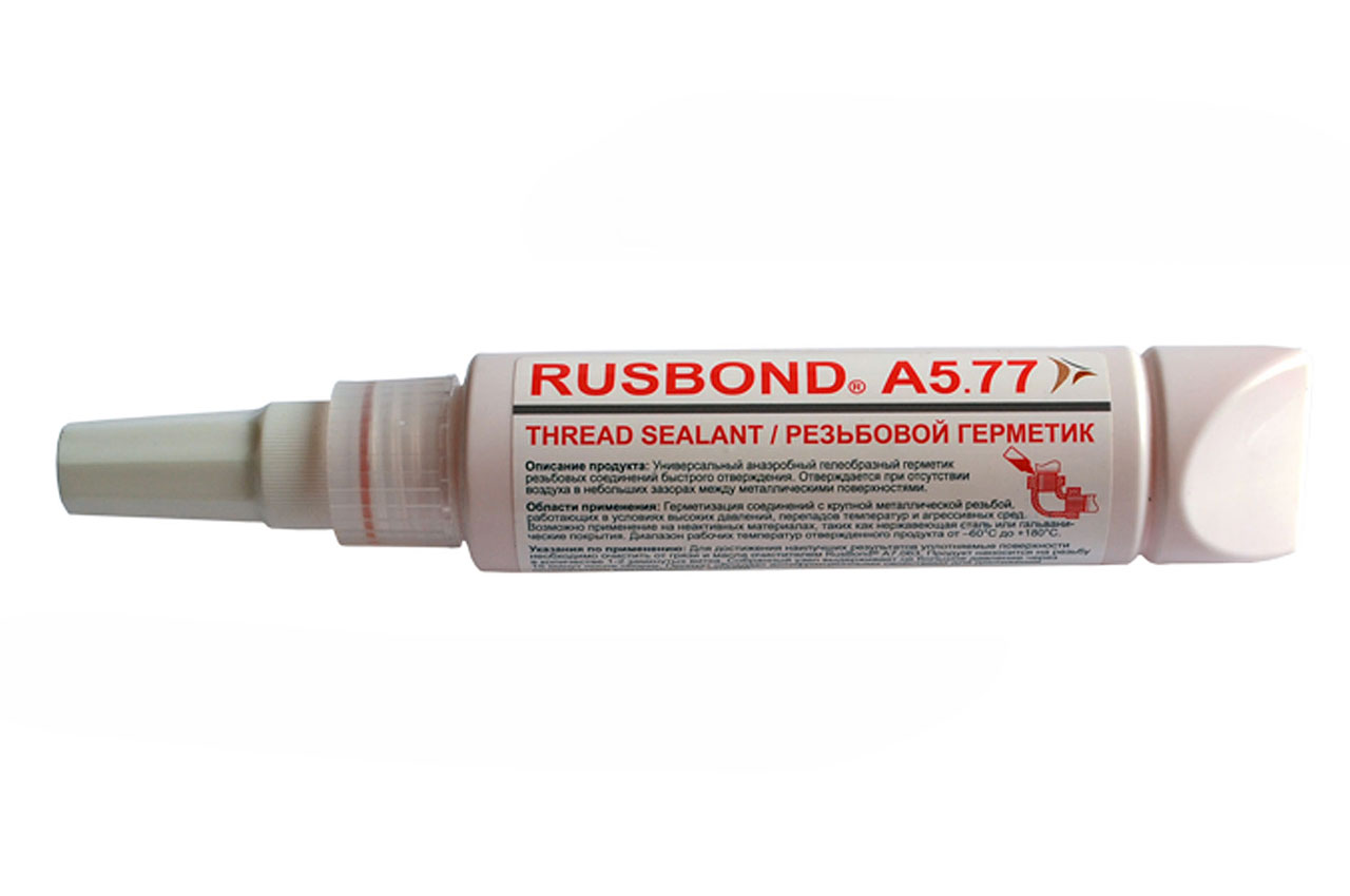 Герметик резьбовой средней прочности RusBond А5.77, флакон 50 мл