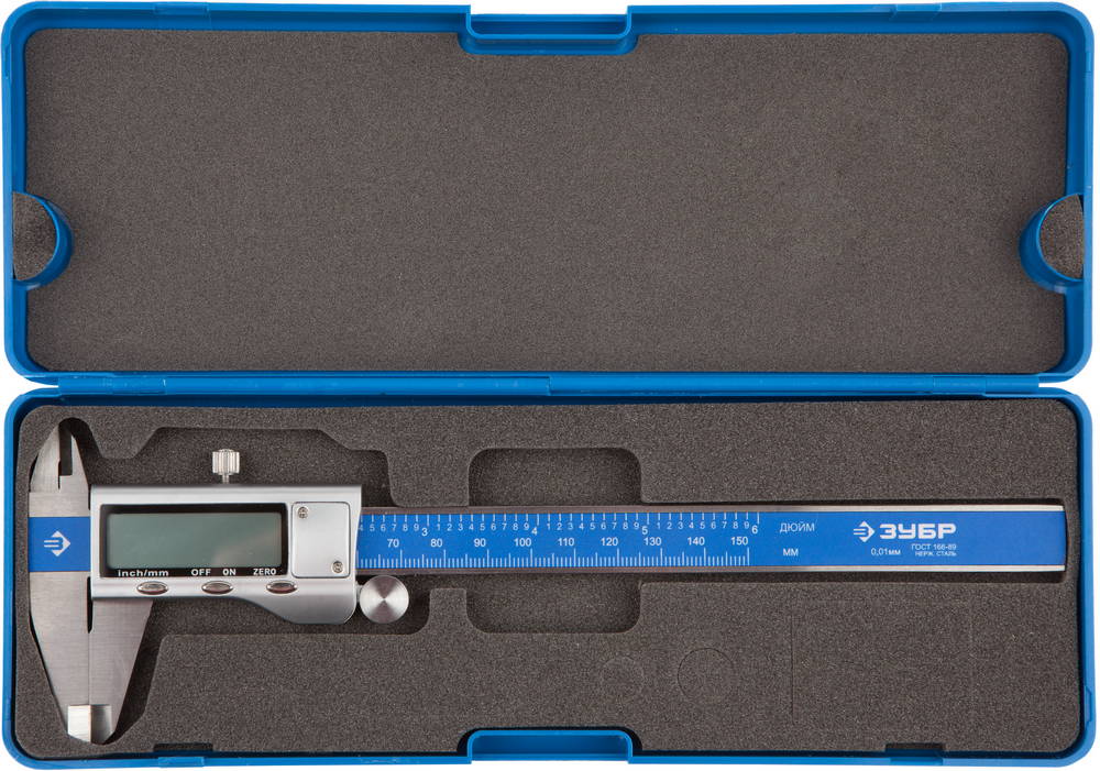 ЗУБР ШЦЦ-I-150-0.01, 150 мм, электронный штангенциркуль, Профессионал (34463-150)
