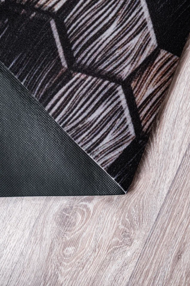 Велюровая дорожка 0,8x15 «Соты коричневые»