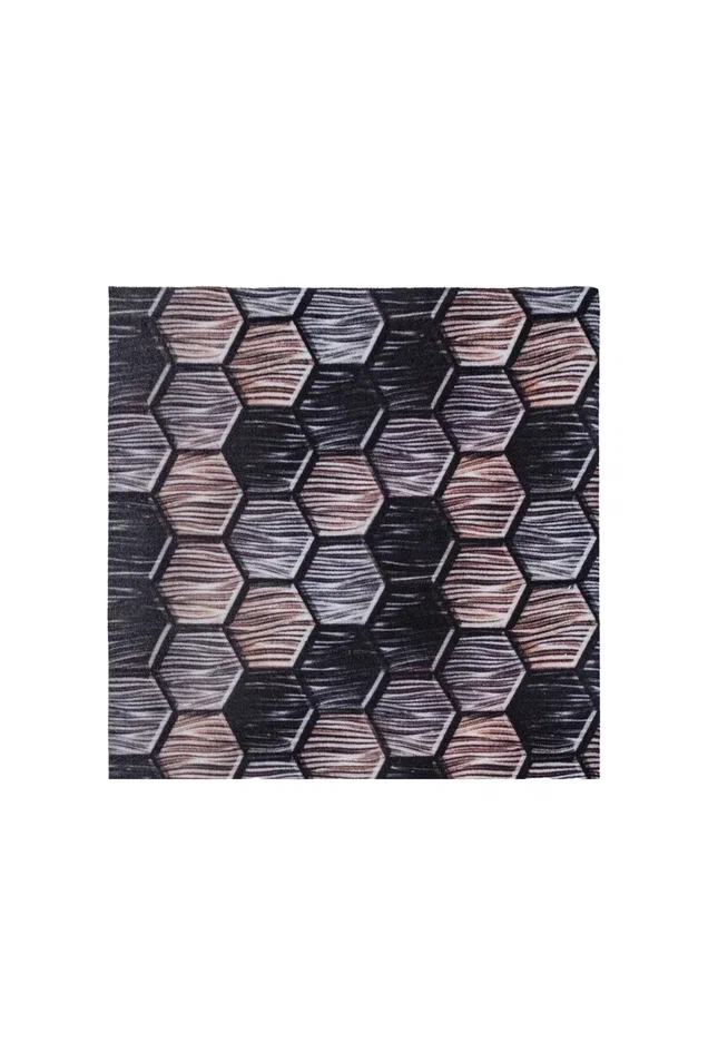 Велюровая дорожка 1,2х15 «Соты коричневые»