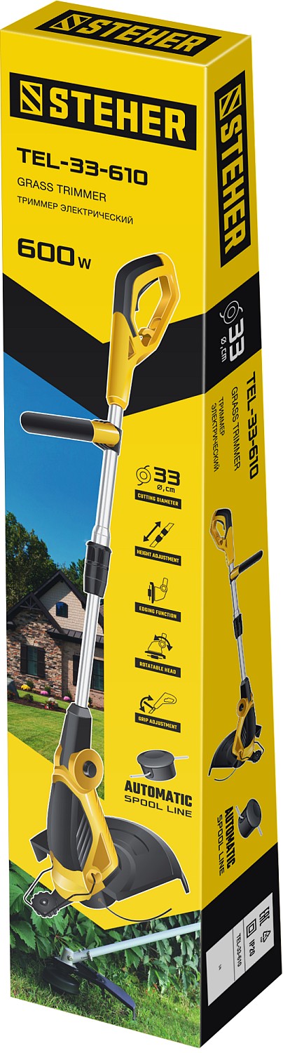 STEHER 600 Вт, ш/с 33 см, сетевой триммер (TEL-33-610)