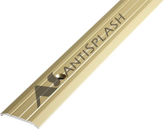 Порог алюминиевый  ПС-01 25x3x1800 мм, анод люкс золото