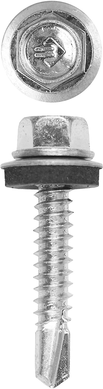 ЗУБР СКМ, 19 х 6.3 мм, цинк, 2000 шт (12,2 кг.), кровельный саморез, Профессионал (4-300310-63-019)