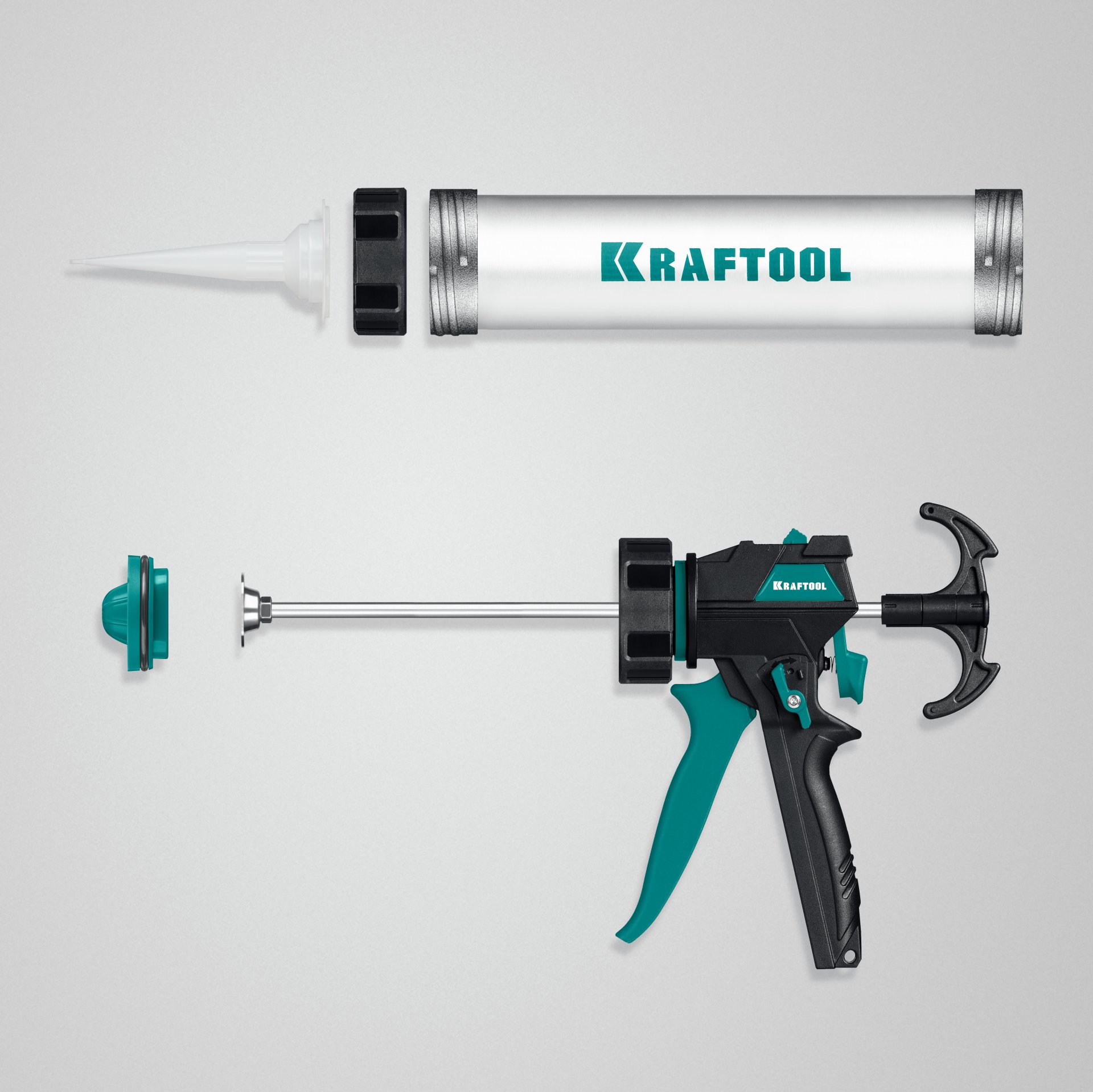 KRAFTOOL ULTRA 600 мл, прямой забор, регулировка силы давления, вариативная антикапельная система, закрытый пистолет для герметика (06677-60)