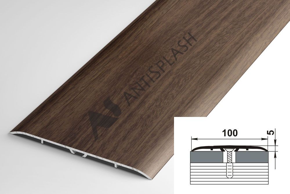 Порог алюминиевый  ПС-06 100x5x1800 мм, дуб мокко