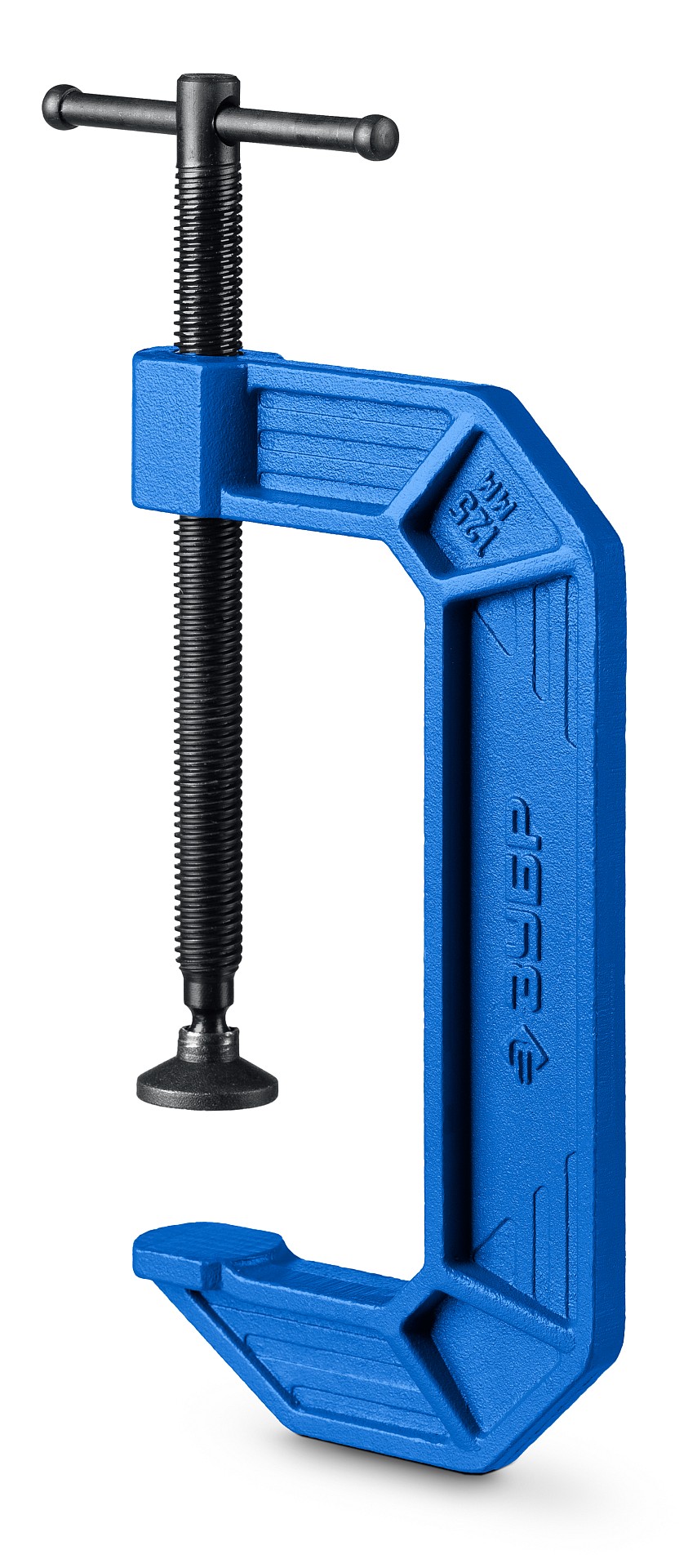 ЗУБР ПСС-125, 125 мм,чугунная струбцина тип С (G-образная), Профессионал (32245-125)