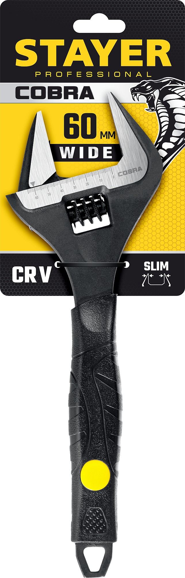 STAYER COBRA, 300/60 мм, разводной ключ, Professional (27264-30)