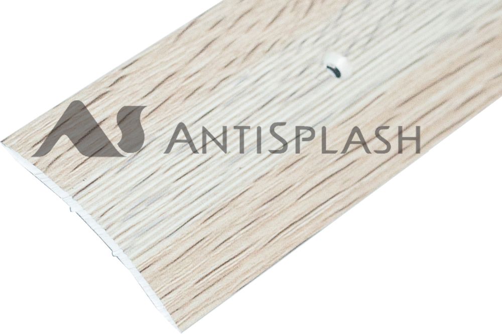 Порог алюминиевый  А-5 39,5х3,7x1800 мм, Дуб беленый