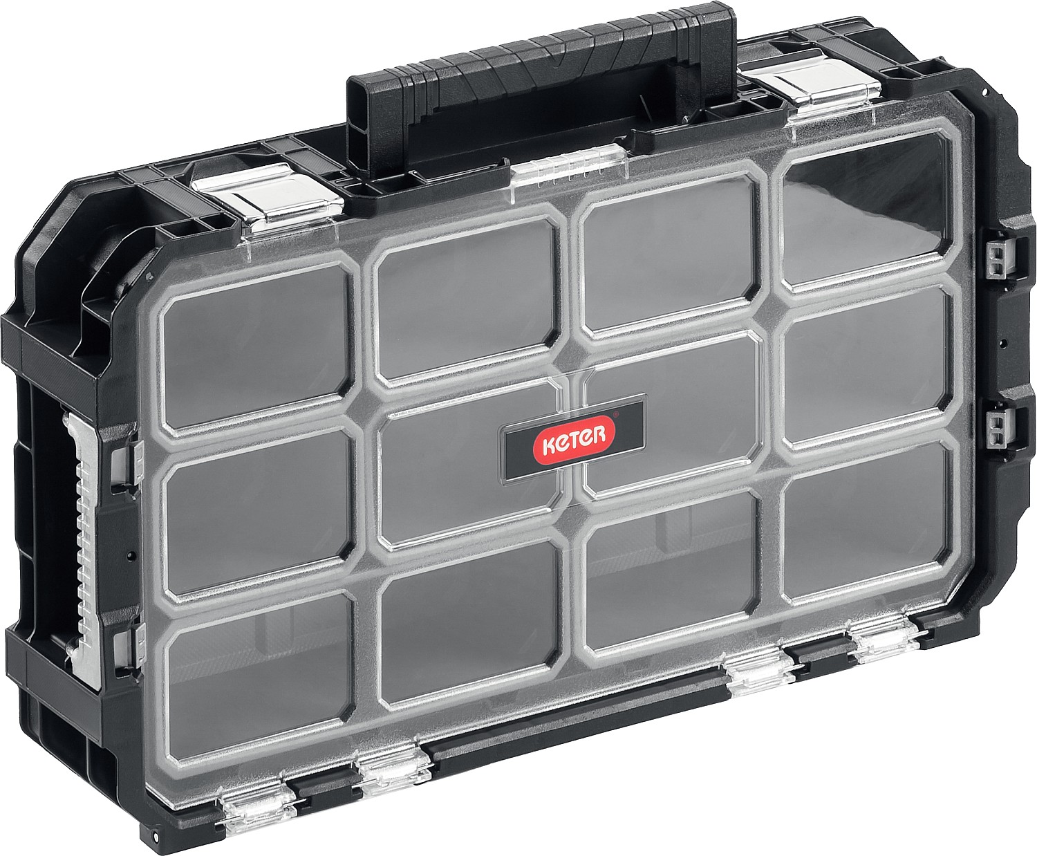 KETER SMART ROLLING, 564 х 373 х 700 мм, (22″), набор пластиковый ящик-тележка + ящик для инструментов + ящик органайзер (38390-22)