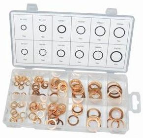 Набор медных шайб Ф5-Ф28, 570 шт