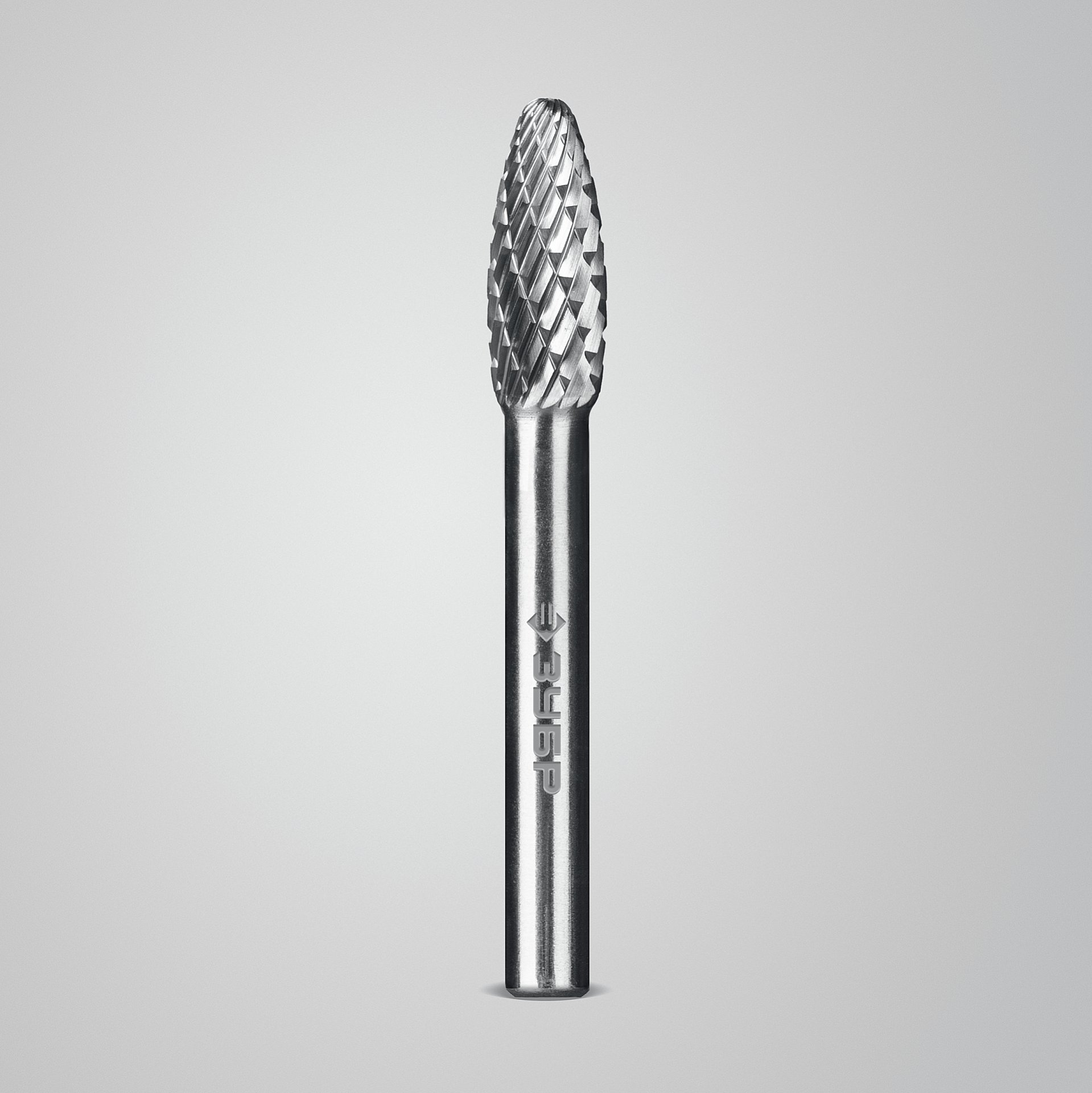 ЗУБР 8х20 мм, тип H (пламя, радиус 1.5 мм), хв-к 6 мм, твердосплавная борфреза, ПРОФЕССИОНАЛ (28807-8-20)