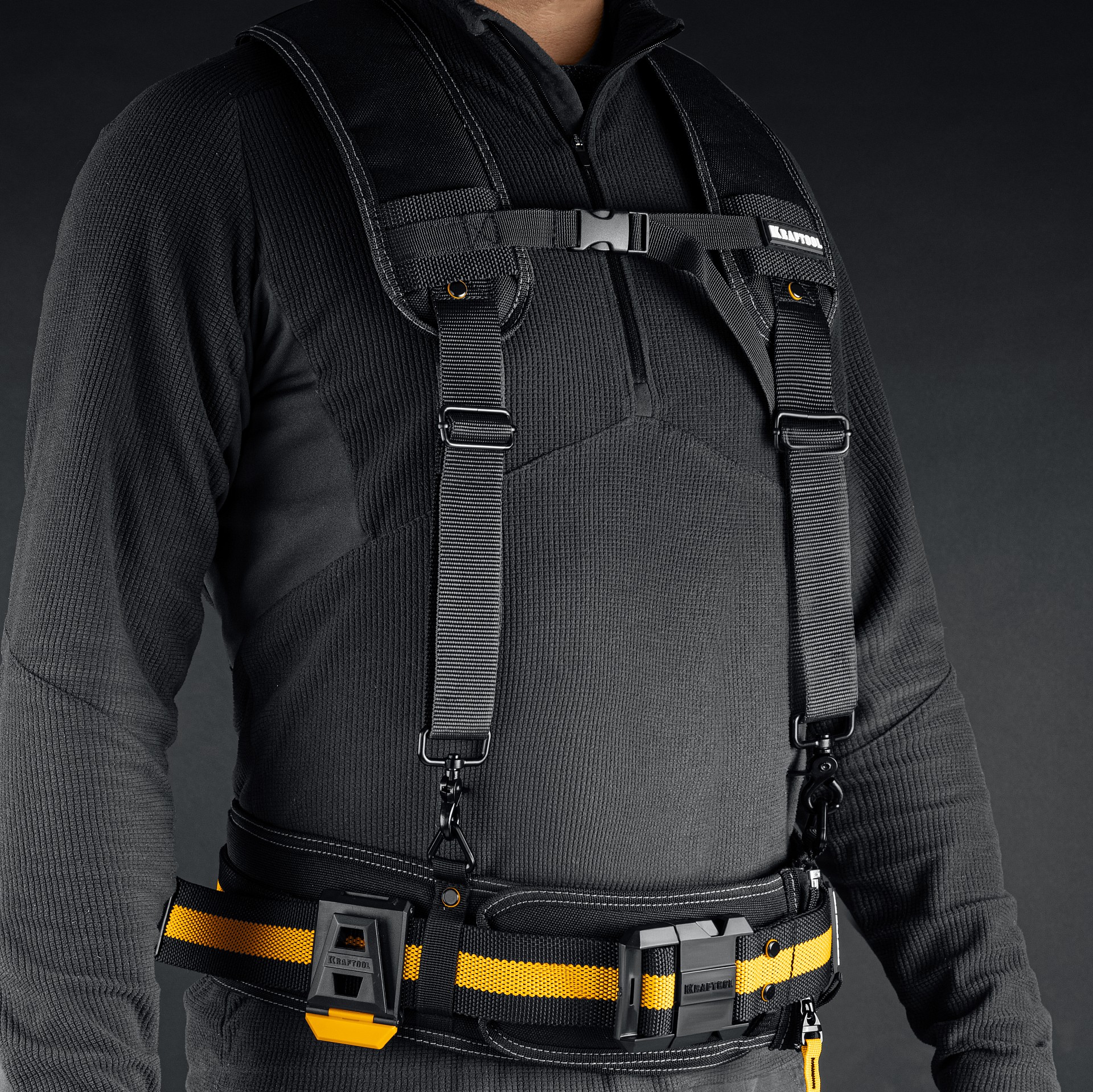 KRAFTOOL KS-1 подтяжки регулируемые, 4 точки крепления (38765)