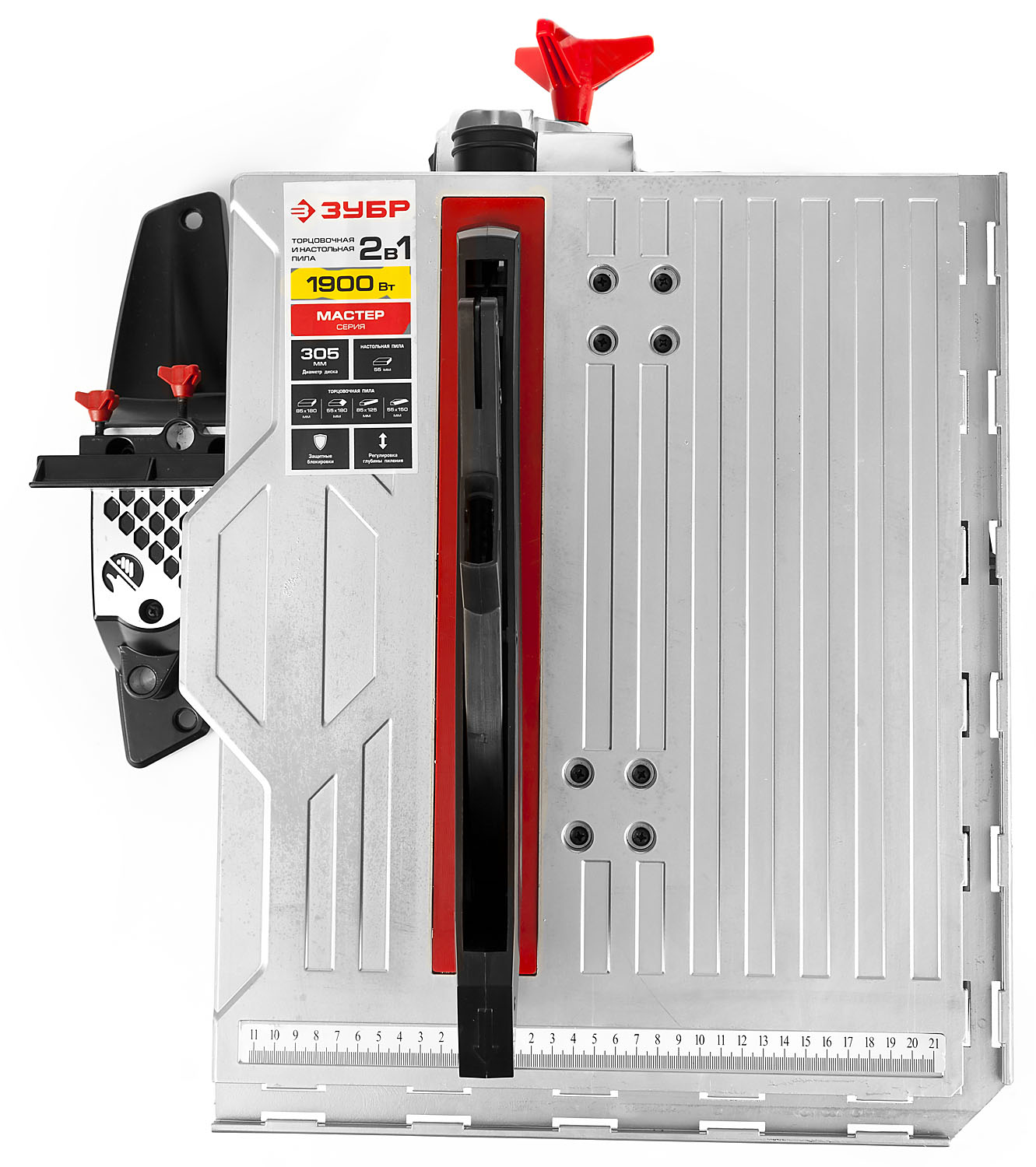 ЗУБР ЗПТК-305-1900 пила торцовочная комбинированная, d 305 х 30 мм, 1900 Вт
