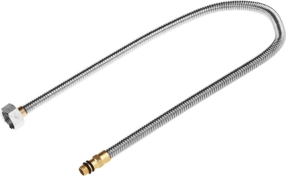 ЗУБР 1/2″, 0.6 м, гайка-штуцер, сильфонная подводка для смесителей с укороченным штуцером (51012-060)