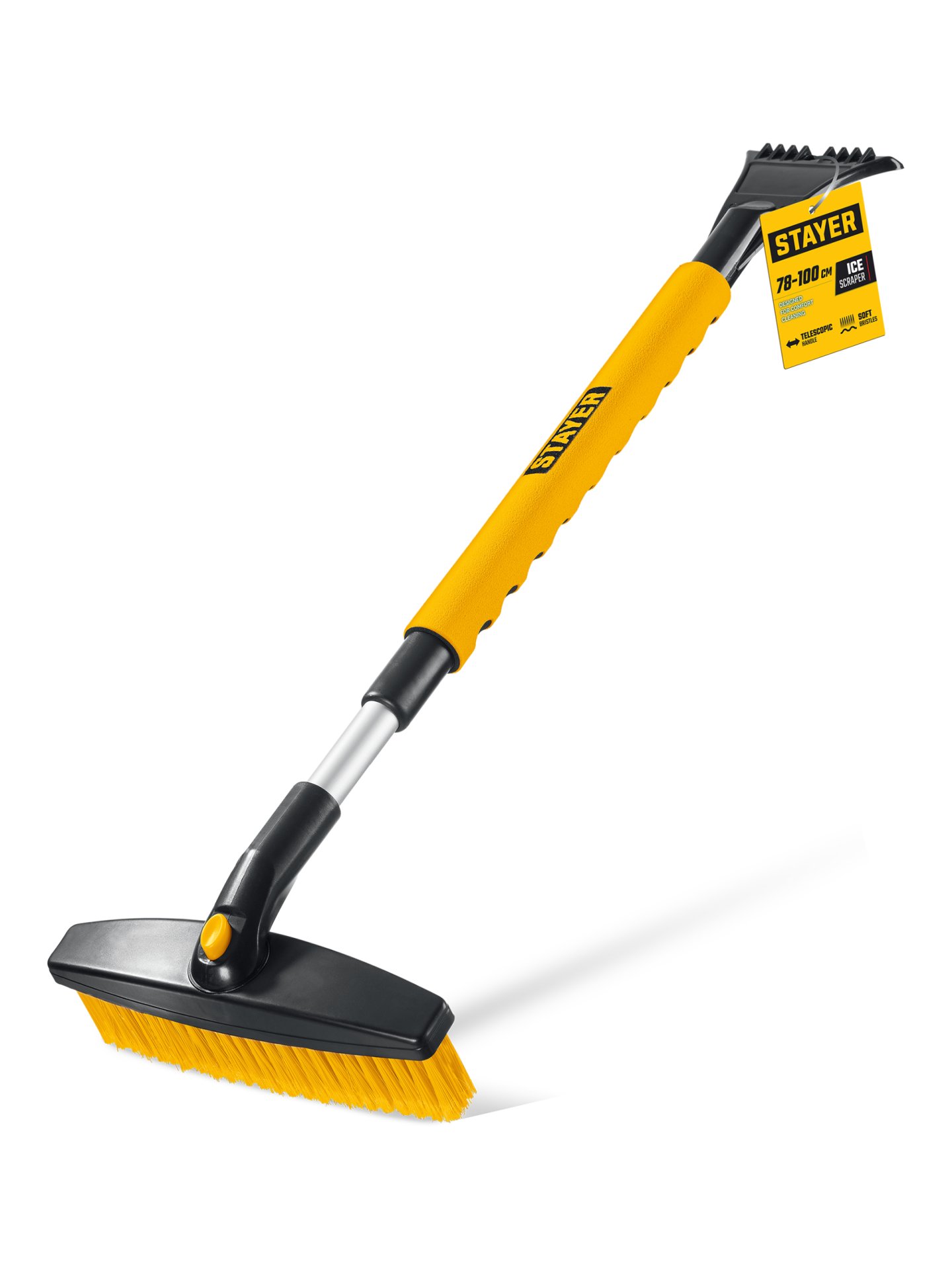 STAYER телескопическая щётка от снега со скребком автомобильная, 775-1000 мм (61046)