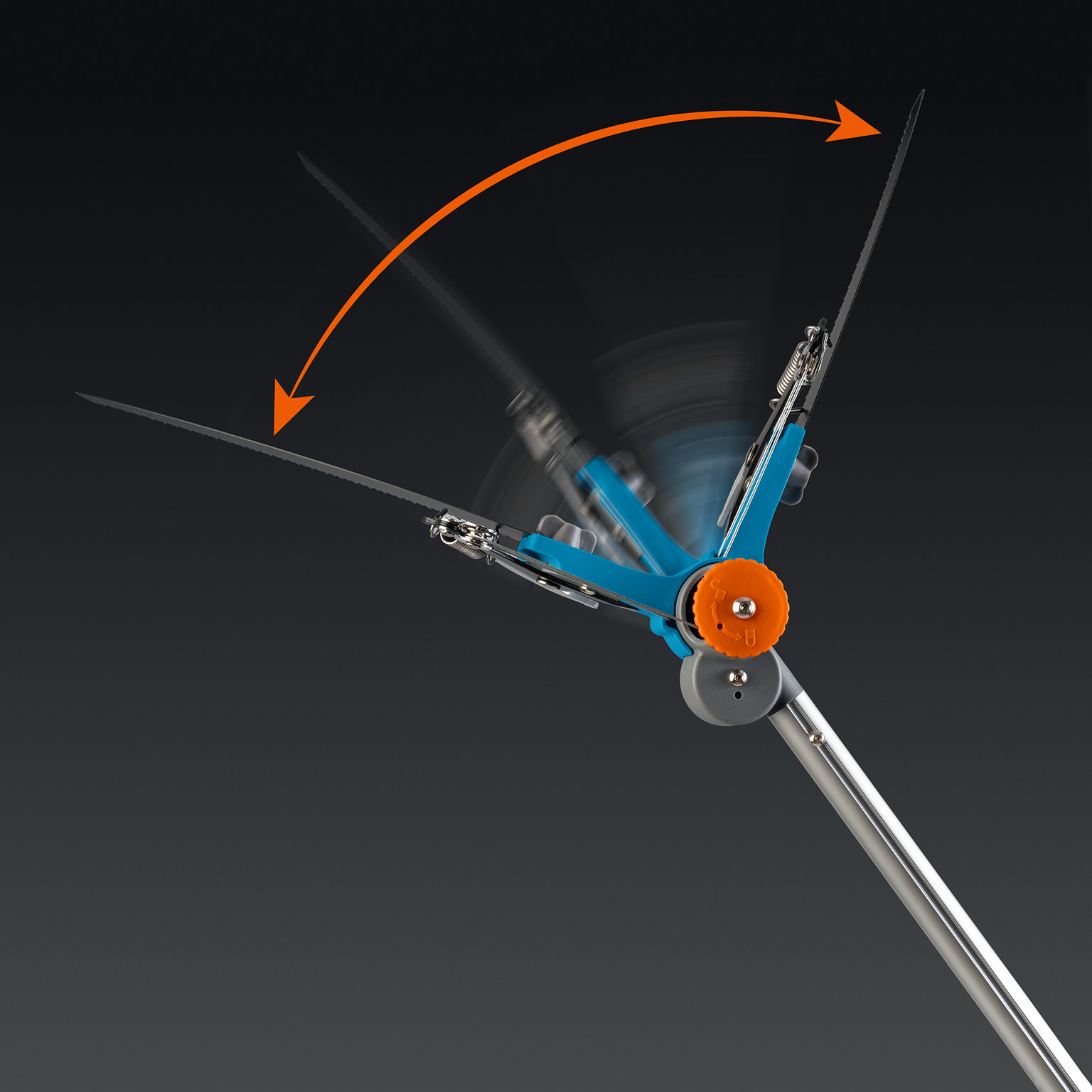 GRINDA GX-4000, длина 2-2,8 м, пила 350мм, рез до 30 мм, лезвия из нержавеющей стали, телескопический высоторез с пилой, PROLine (424530)