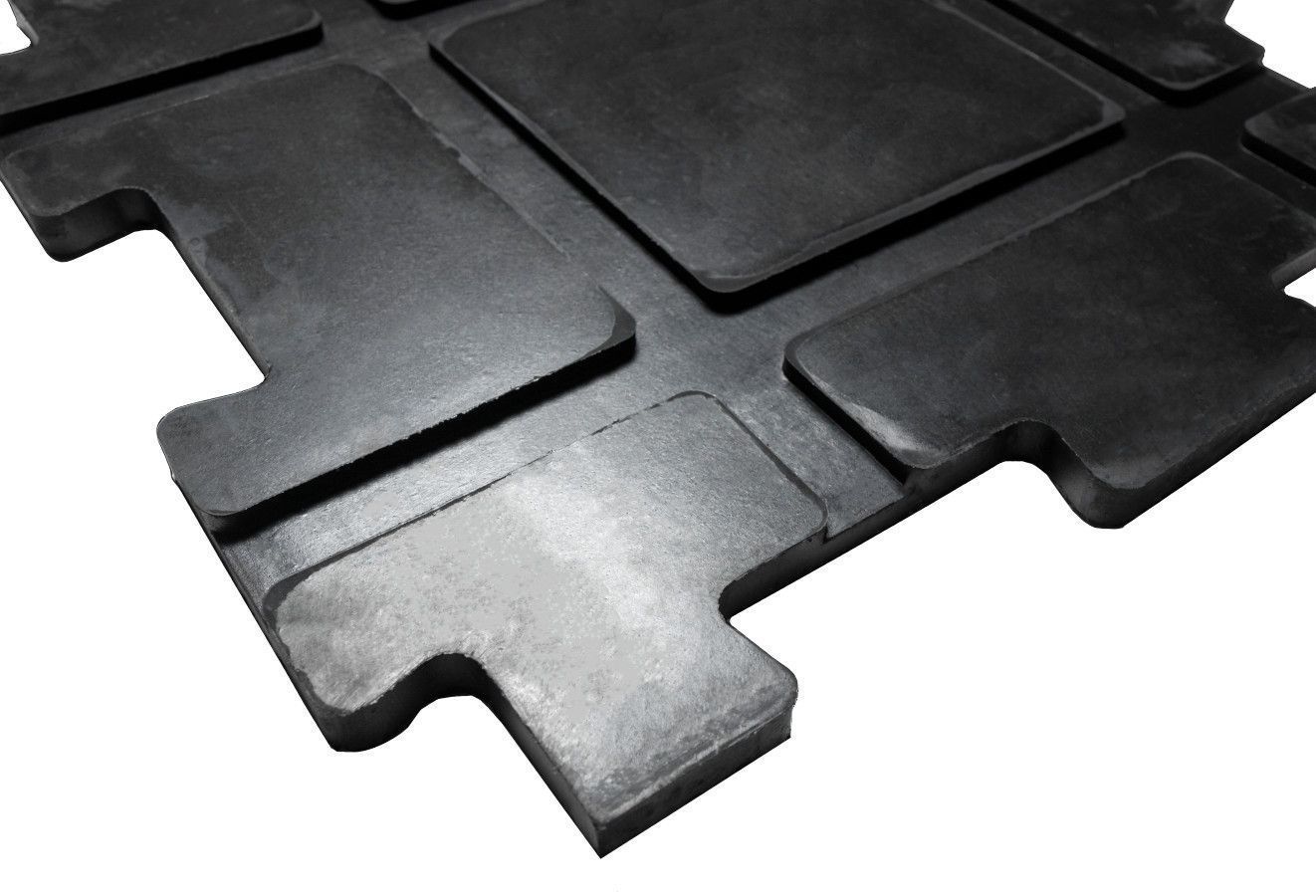 Резиновая плитка «Унидор», 20 мм, 500х500 мм, чёрная