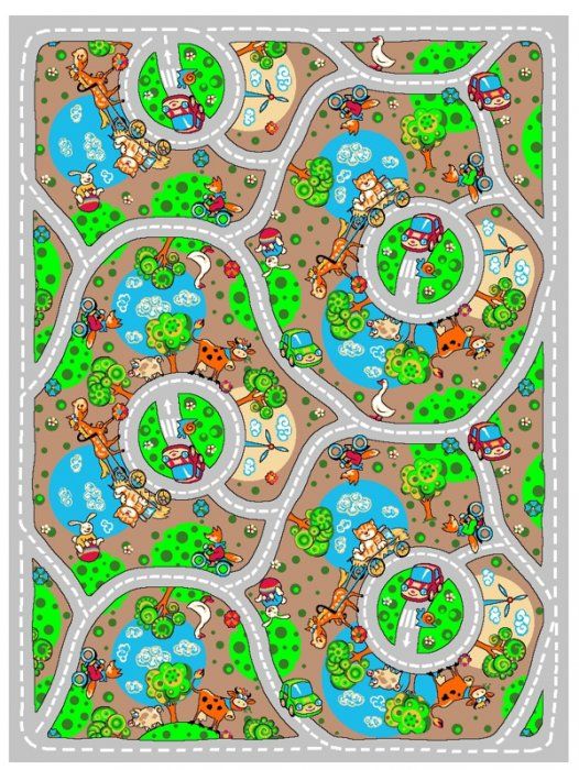 Детский коврик Карусель 910 принт 1,0*1,5м