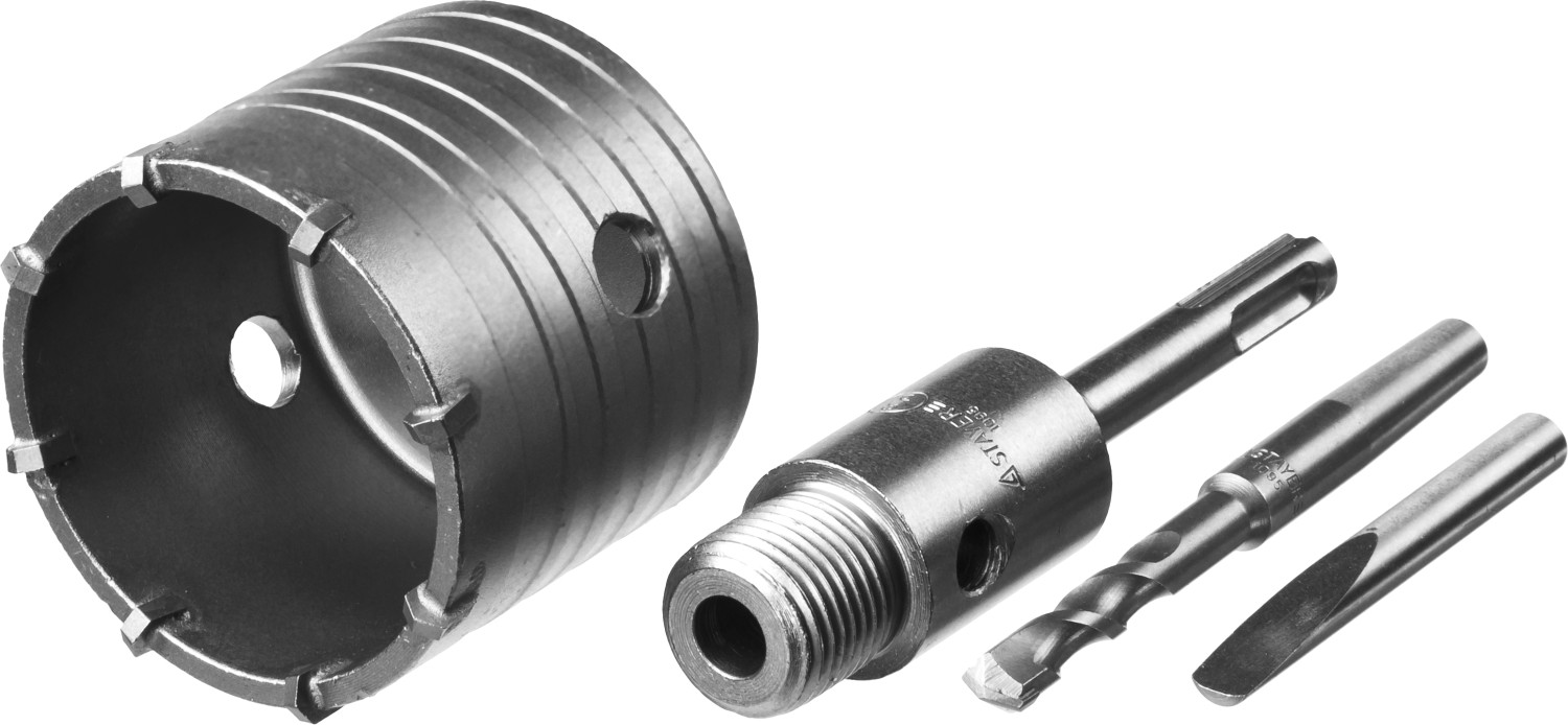 STAYER 65 мм, SDS - Plus, 8T, коронка по бетону с оснасткой (29190-65)
