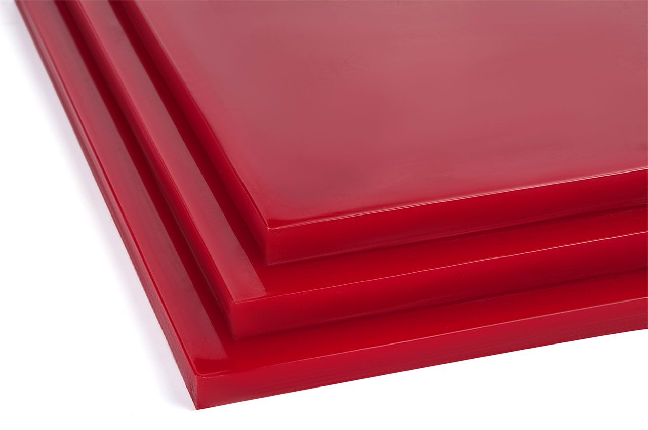 Полиуретан листовой 20 мм (500х500 мм, 6.3 кг, красный) Россия