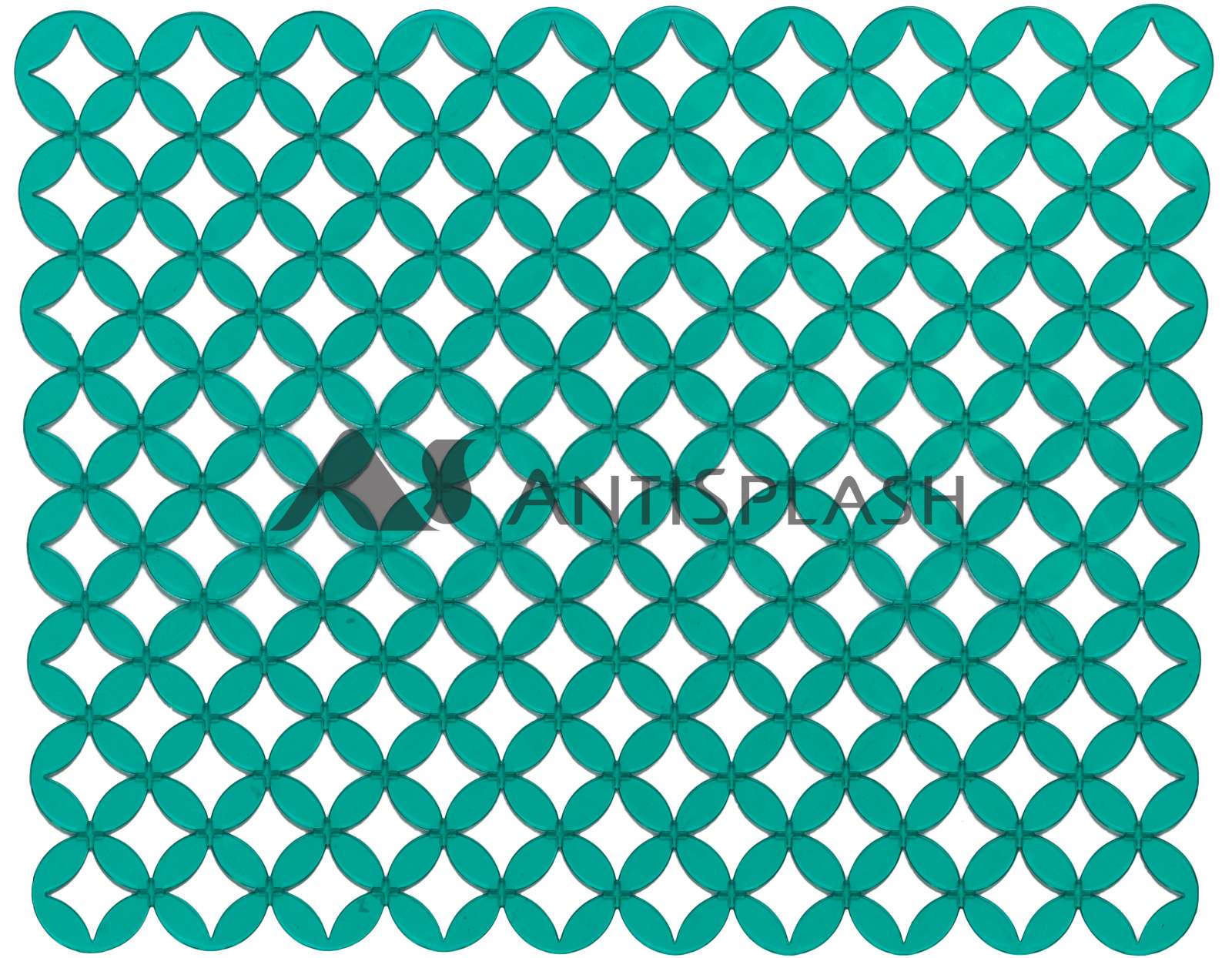 Коврик в раковину "Кружки" 25*31 зеленый