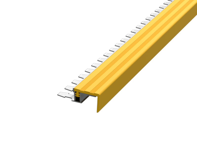 Профиль «Евроступень» P 25x12x2500 мм желтый