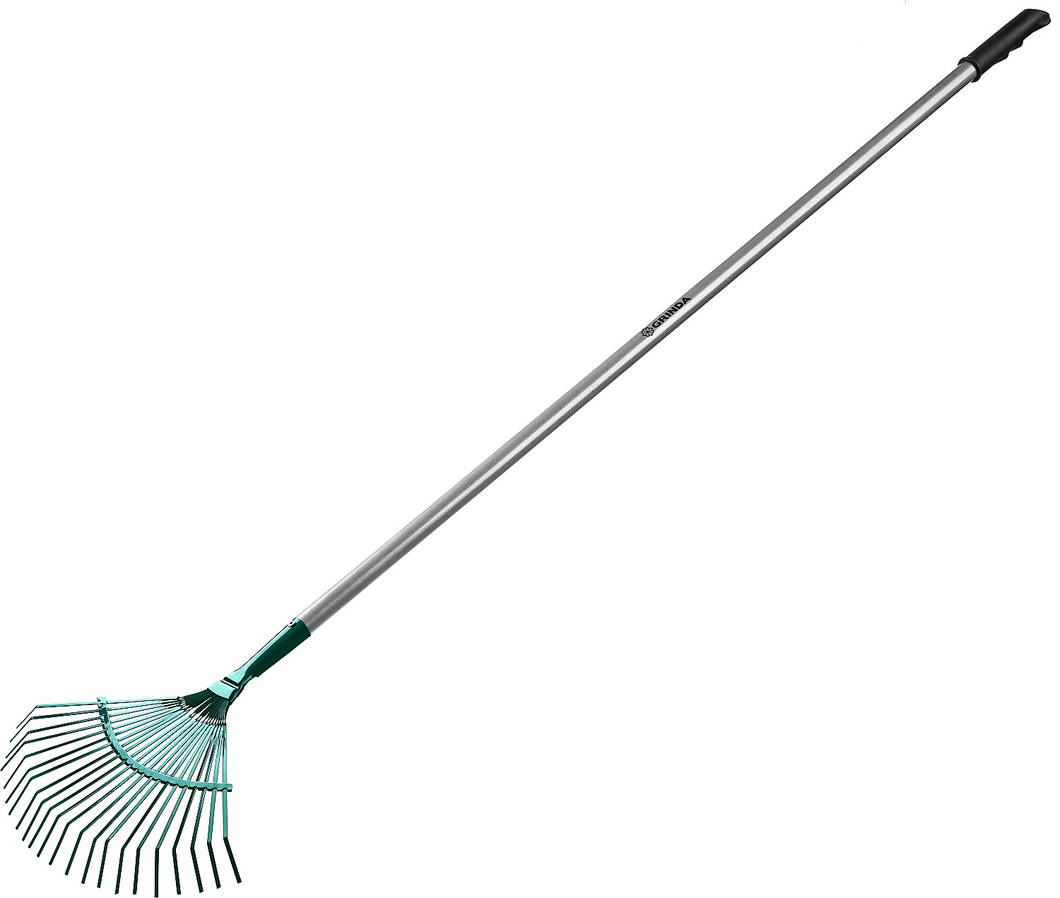 GRINDA PR-40 ALU, 440 х 250 х 1630 мм, 22 плоских зубца, алюминиевый черенок, веерные грабли, PROLine (39586)