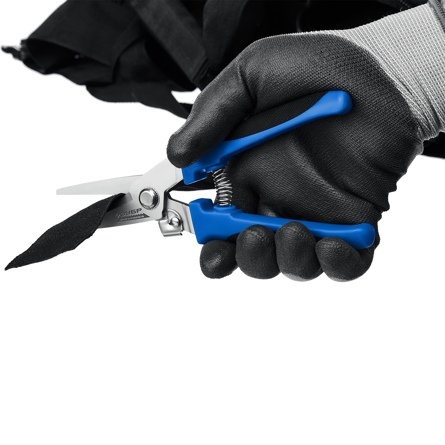 ЗУБР МУЛЬТИРЕЗ, 200 мм, универсальные технические ножницы, Профессионал (23215)