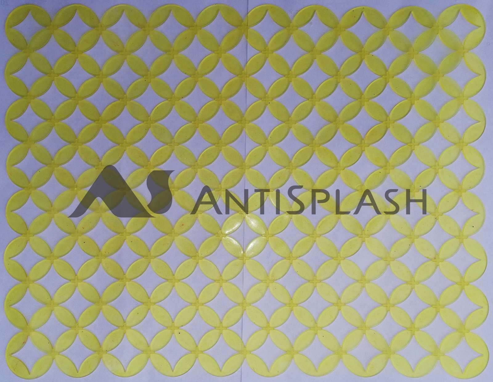 Коврик в раковину "Кружки" 25*31 желтый