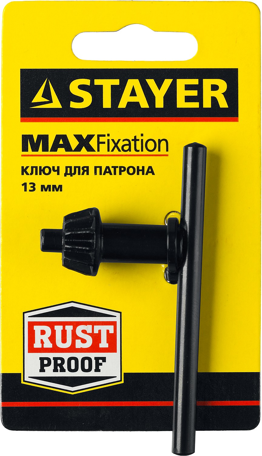 STAYER 13 мм, ключ для патрона дрели (29057-13)