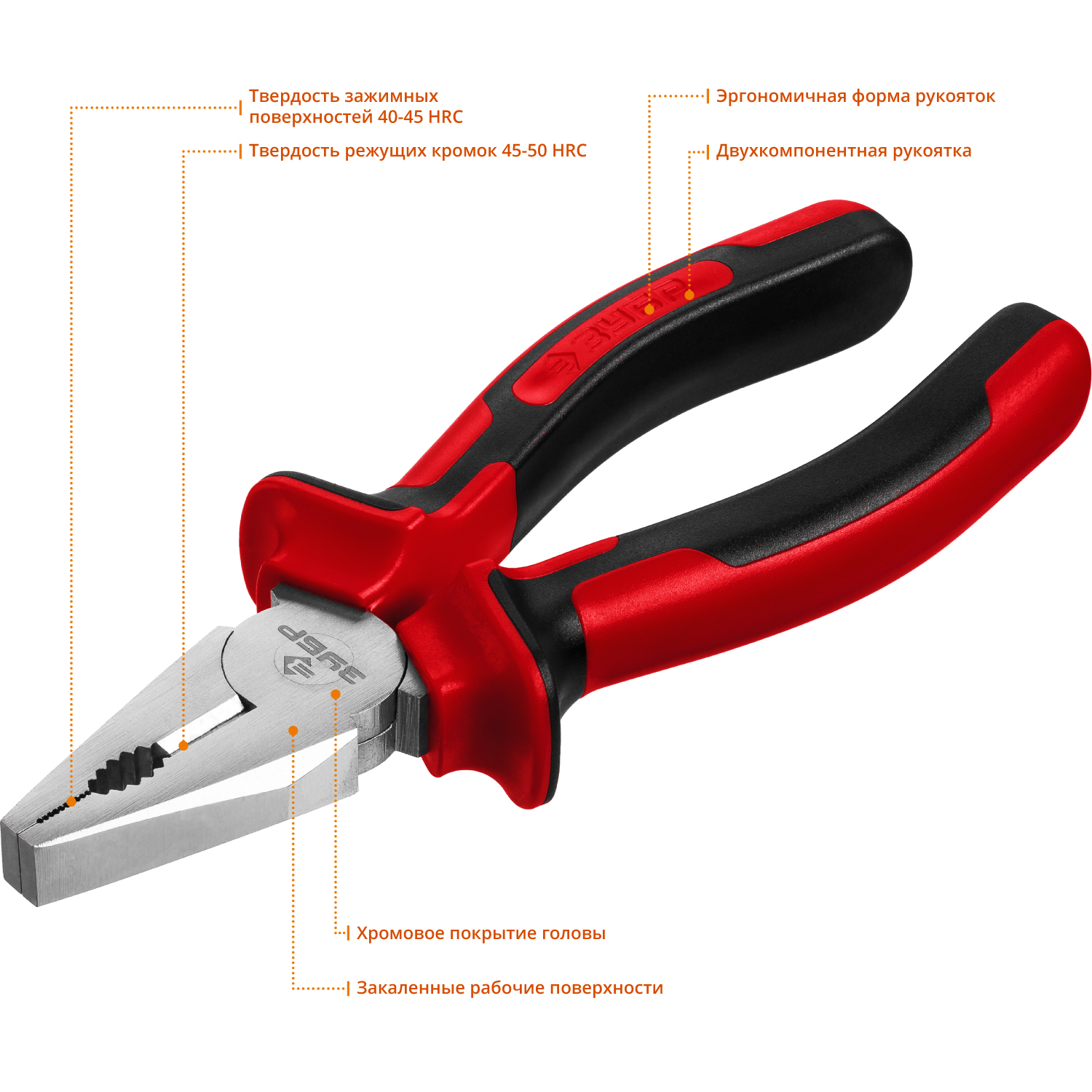ЗУБР 160 мм, комбинированные плоскогубцы (22024-1-16)