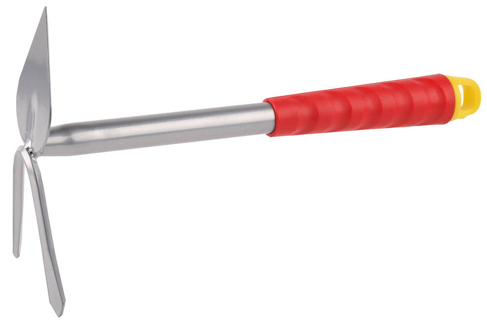 GRINDA 310 мм, 2 зубца, сердцевидное лезвие, стальная, коннекторная система, садовая мотыжка (8-421437)