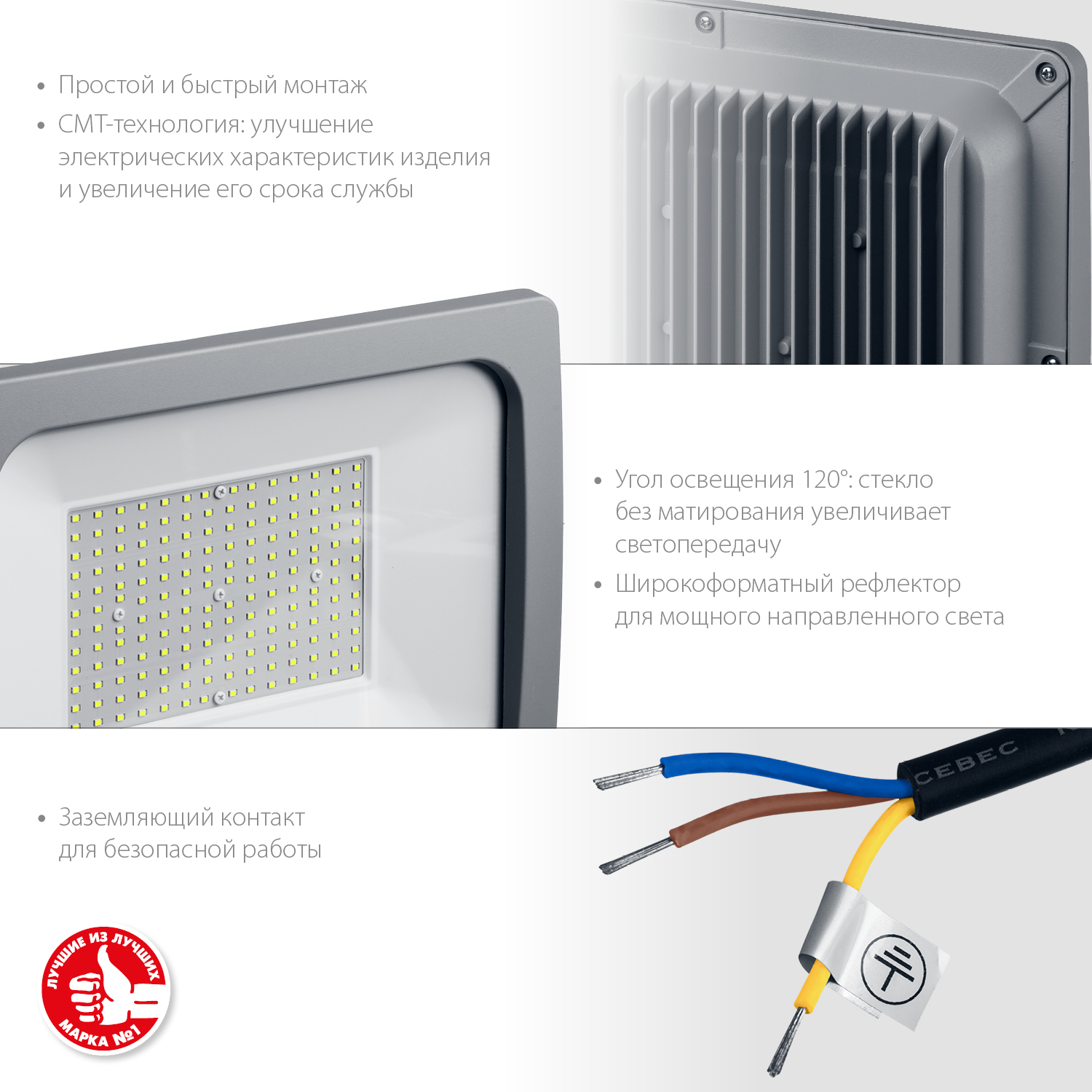 ЗУБР ПСВ-150, 150 Вт, 6500K, IP 65, светодиодный прожектор, Профессионал (57140-150)