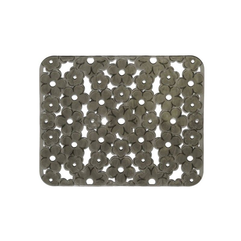 Коврик в раковину "Ромашка" 25*31 черный