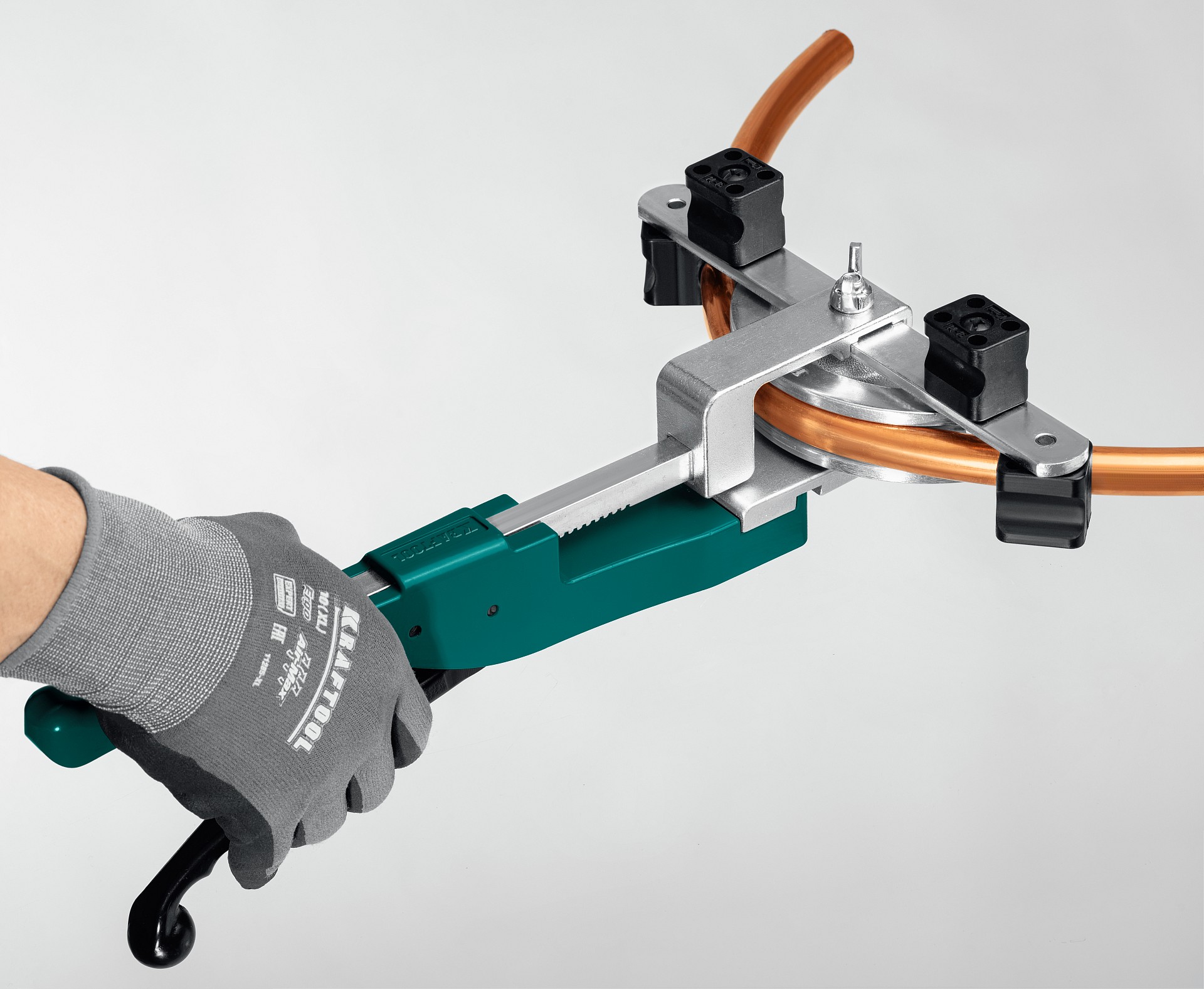 KRAFTOOL 19в1, 3/8 - 7/8”, 10 - 22мм, рычажный трубогиб арбалетного типа (23502-H9)