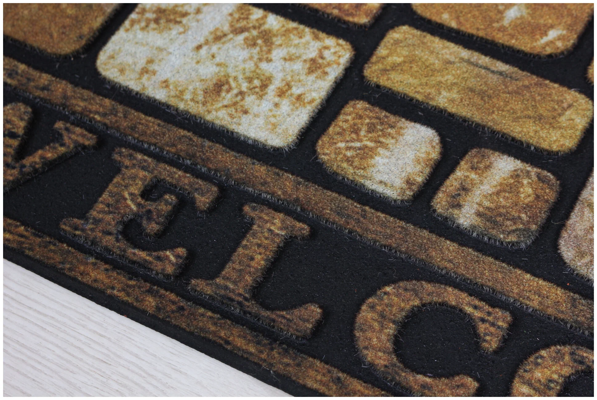 Коврик придверный флокированный "Добро пожаловать" 60x90 см