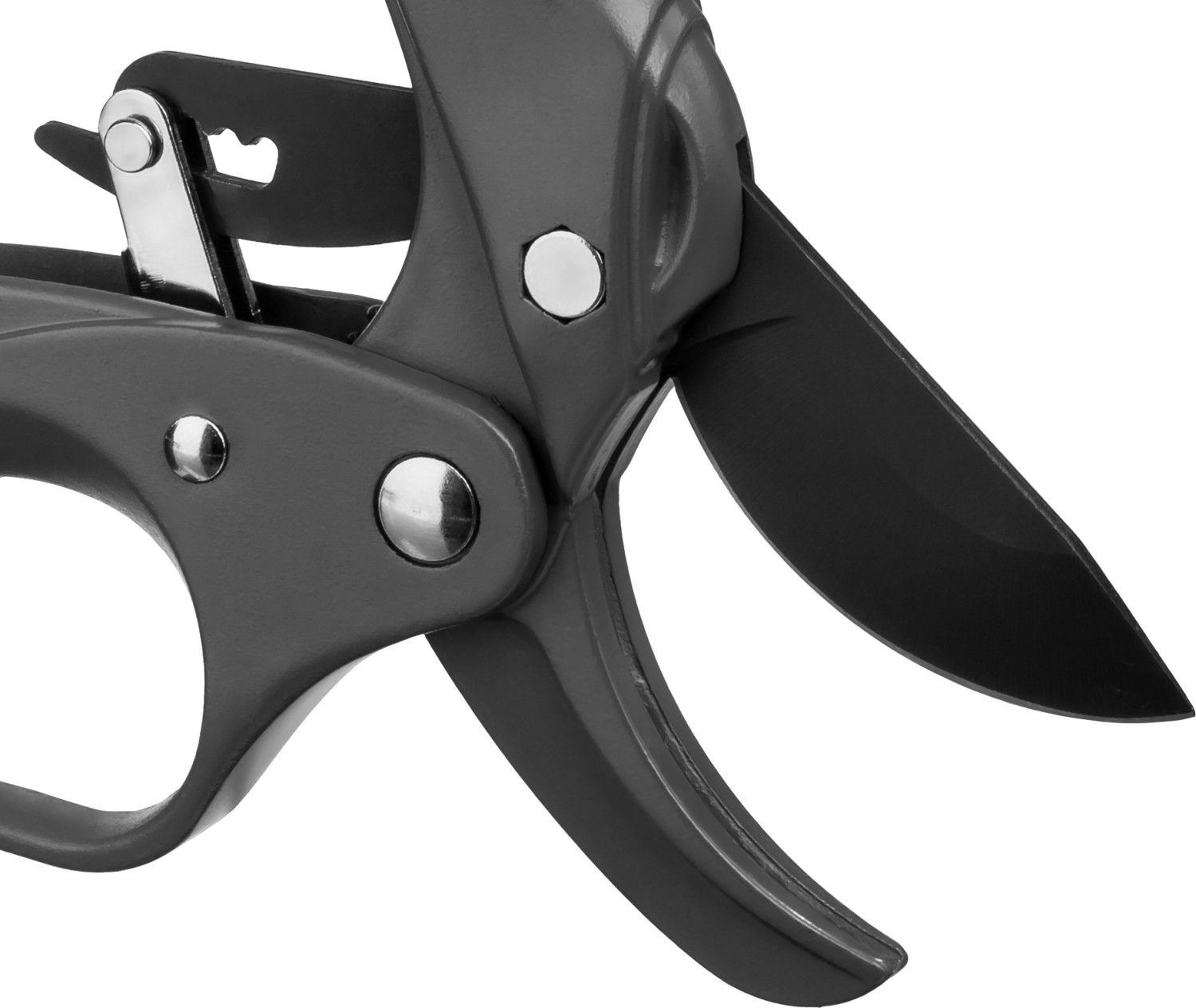 GRINDA P-33, 200 мм, закаленная сталь, с храповым механизмом, алюминиевые рукоятки с эфесом, контактный секатор, PROLine (423433)