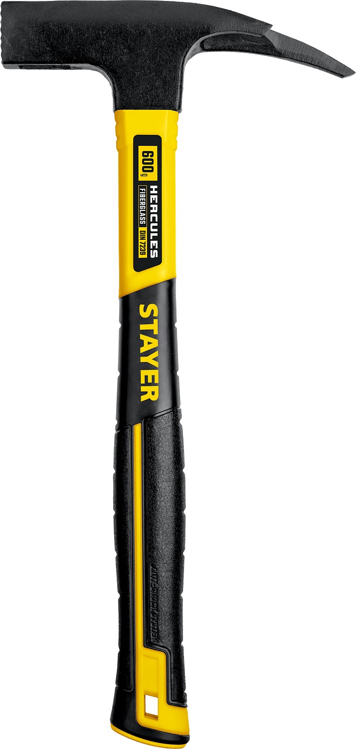 STAYER Hercules, 600 г, молоток кровельщика с фиберглассовой рукояткой, Professional (20201)