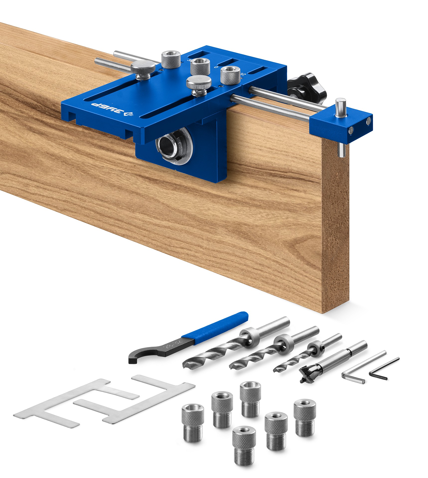 ЗУБР 4 отверстия, кондуктор для угловых соединений, в кейсе, Профессионал (30085)