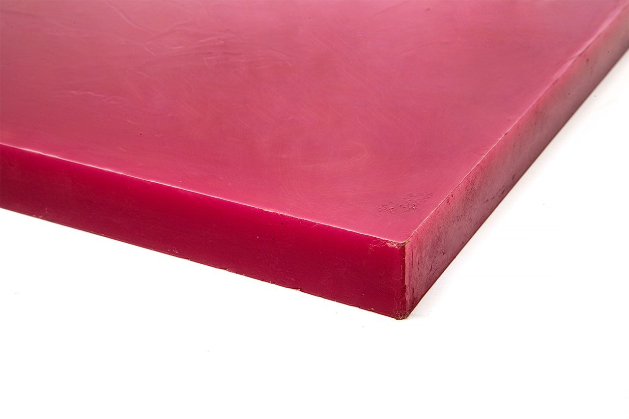 Полиуретан листовой 25 мм (500х500 мм, 7.8 кг, красный) Россия