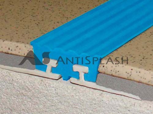 Профиль с закладными элементами, голубой