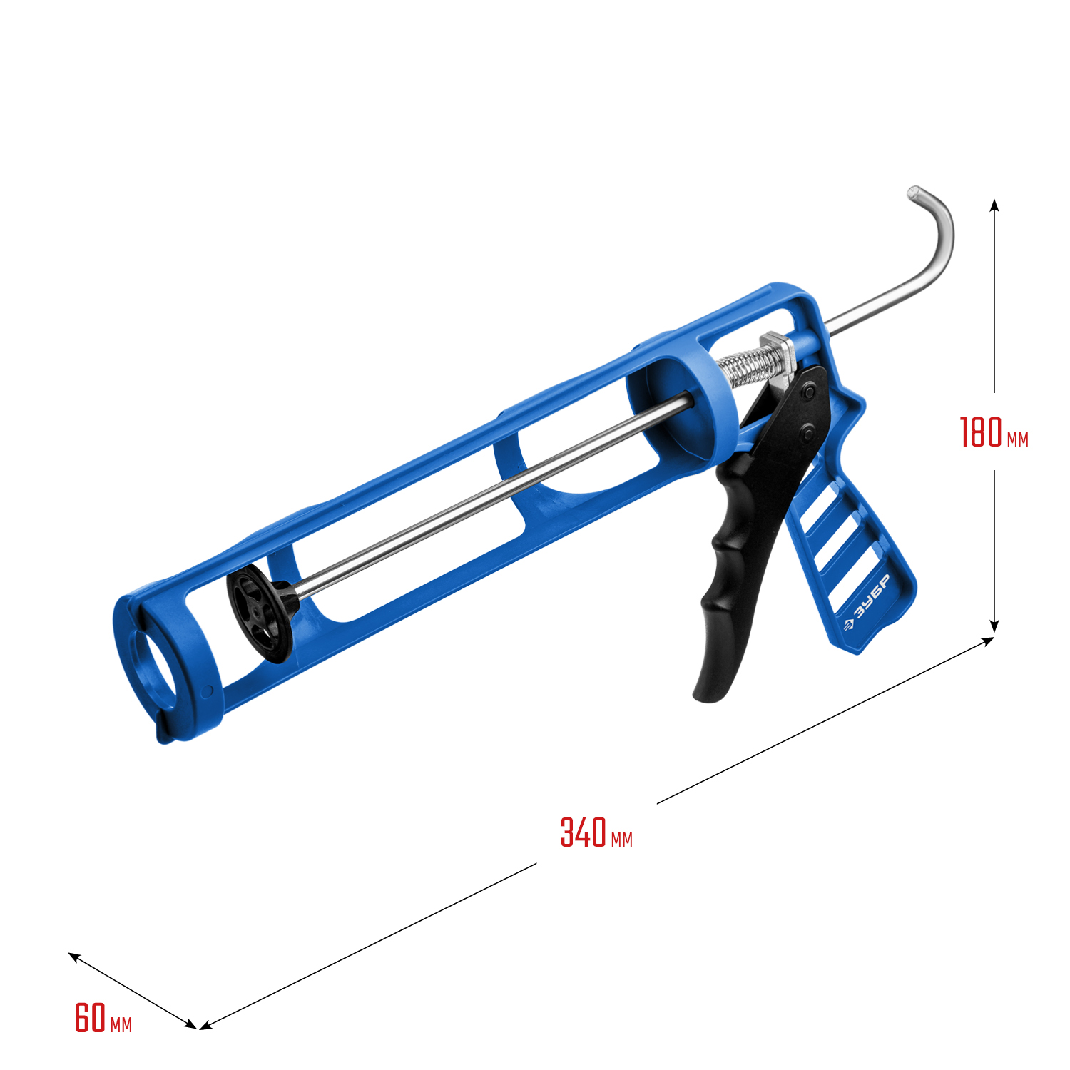 ЗУБР 310 мл, антикапельная система, легкий скелетный пистолет для герметика (06632)