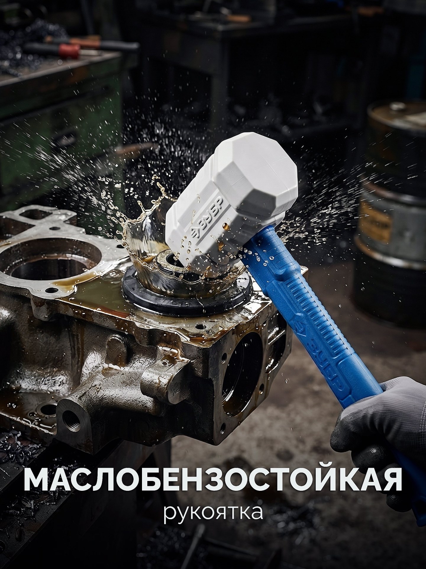 ЗУБР ТЕРМИНАТОР 680 г, белая киянка, Профессионал (20535-680)