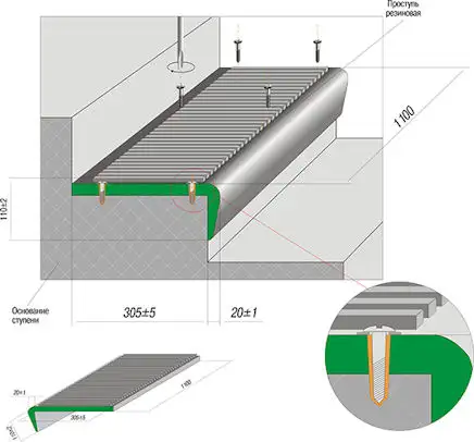 Резиновая накладная большая проступь (Классика), коричневый