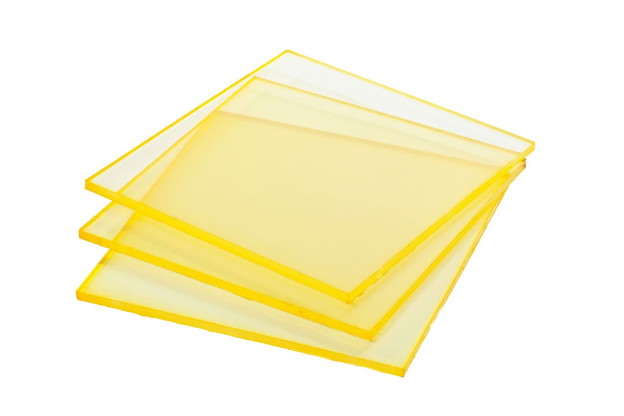 Полиуретан листовой 15 мм (500х500 мм, 4.4 кг, жёлтый) Китай