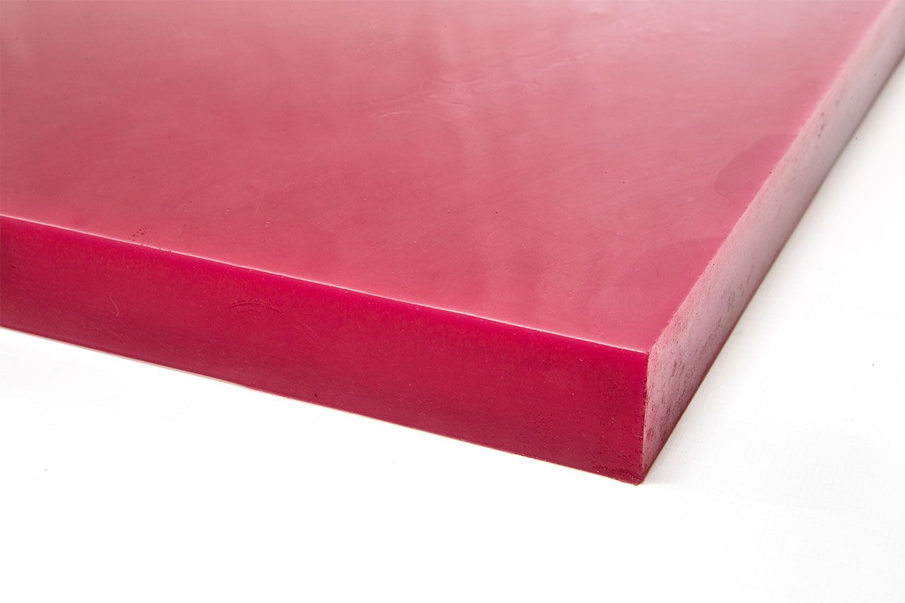 Полиуретан листовой 30 мм (500х500 мм, 9.4 кг, красный) Россия